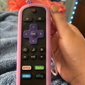 Purple and Black Remote Control